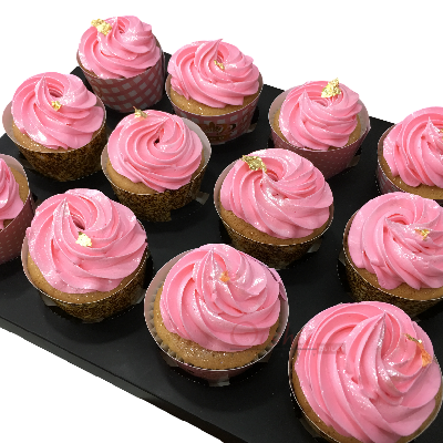 PINK SWIRL CREAM cupcake